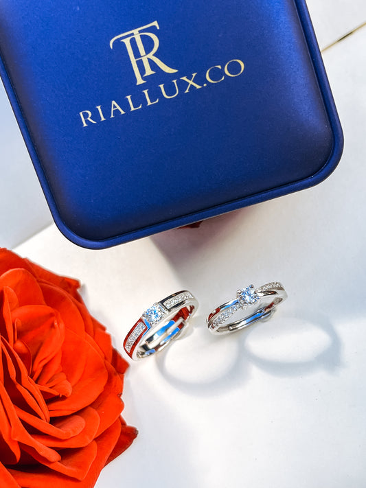 Destiny soulmate adjustable couple ring set