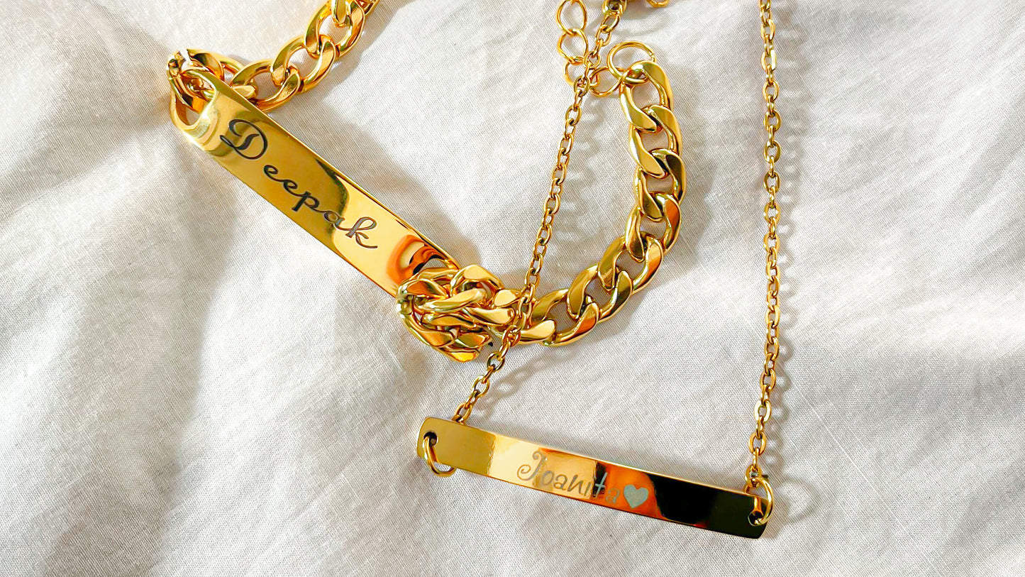 Engrave name bracelet