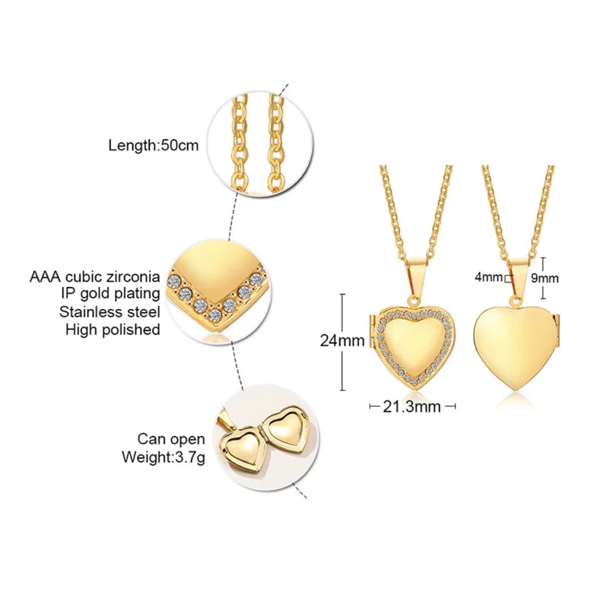 Heart picture locket