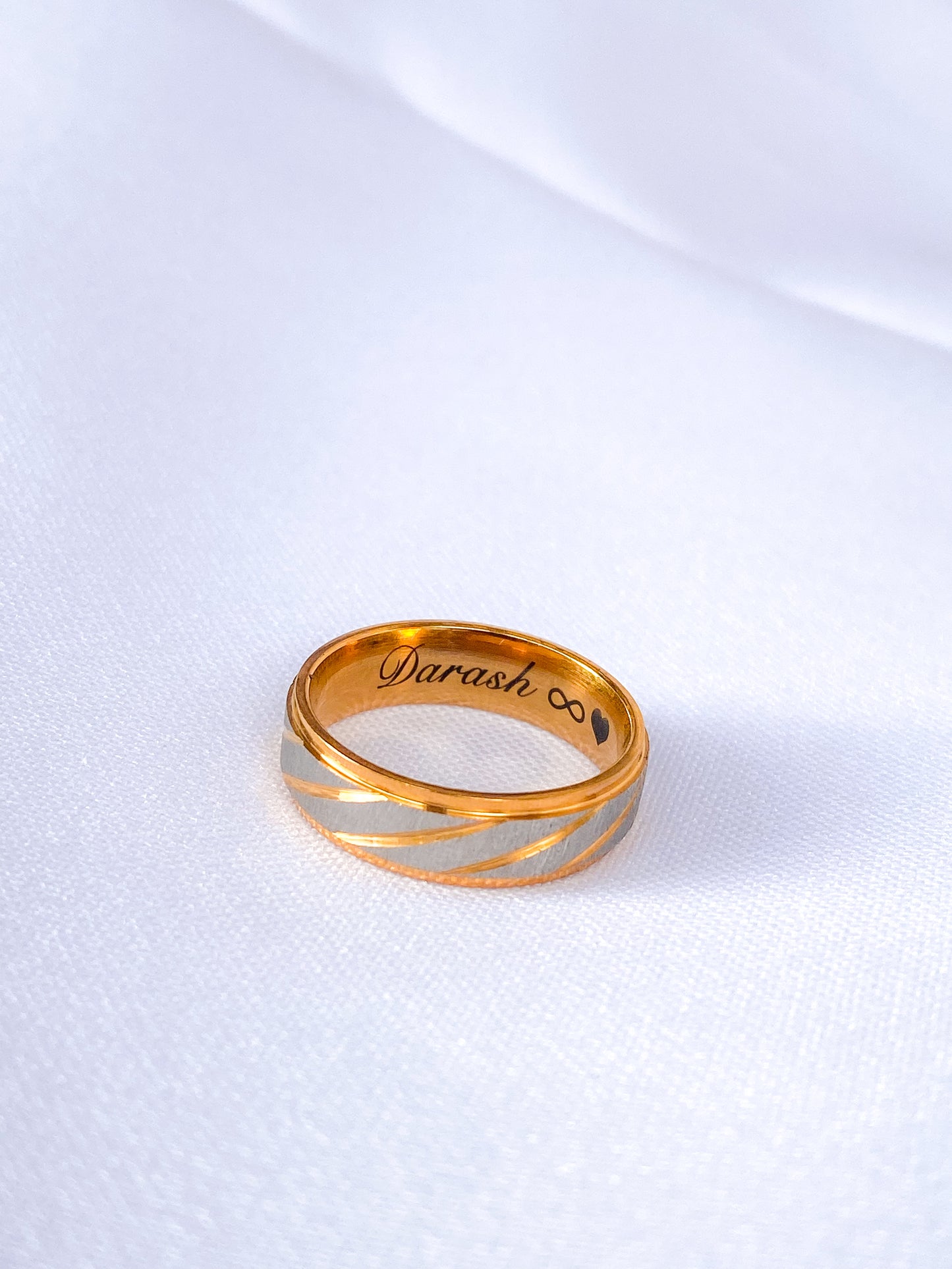 Couple engraving band rings