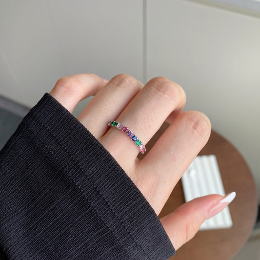 Colorful adjustable ring