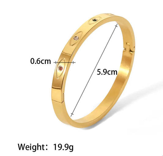 Evil eye cuff bracelet