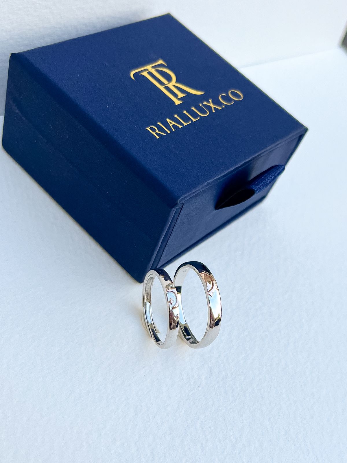 Moon & Sun couple adjustable ring set