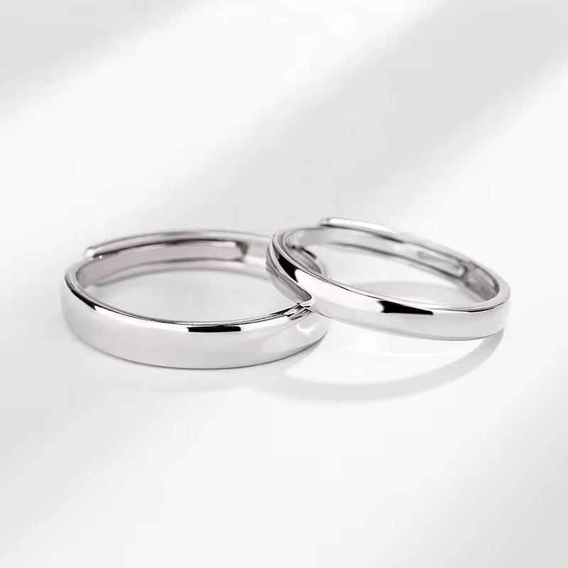 Unity Pure silver adjustable couple ring