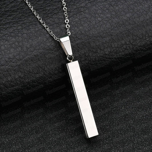 Engraved Bar Necklace