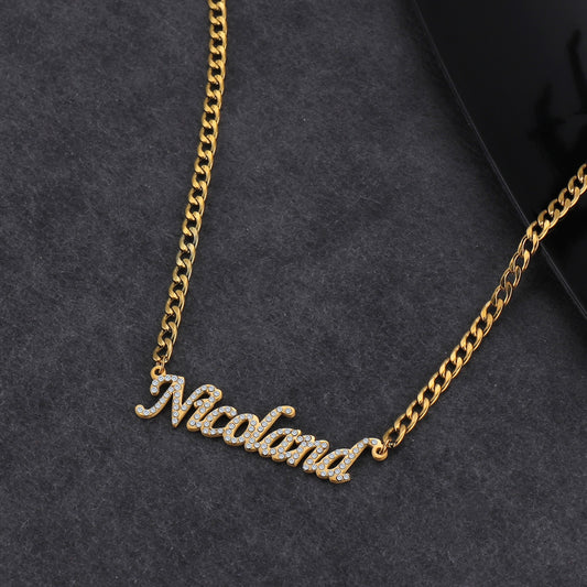 Custom Personalized Name Stainless Steel Necklaces Thick 4mm NK Chain Jewelry