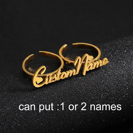 Custom Name Rings Adjustable