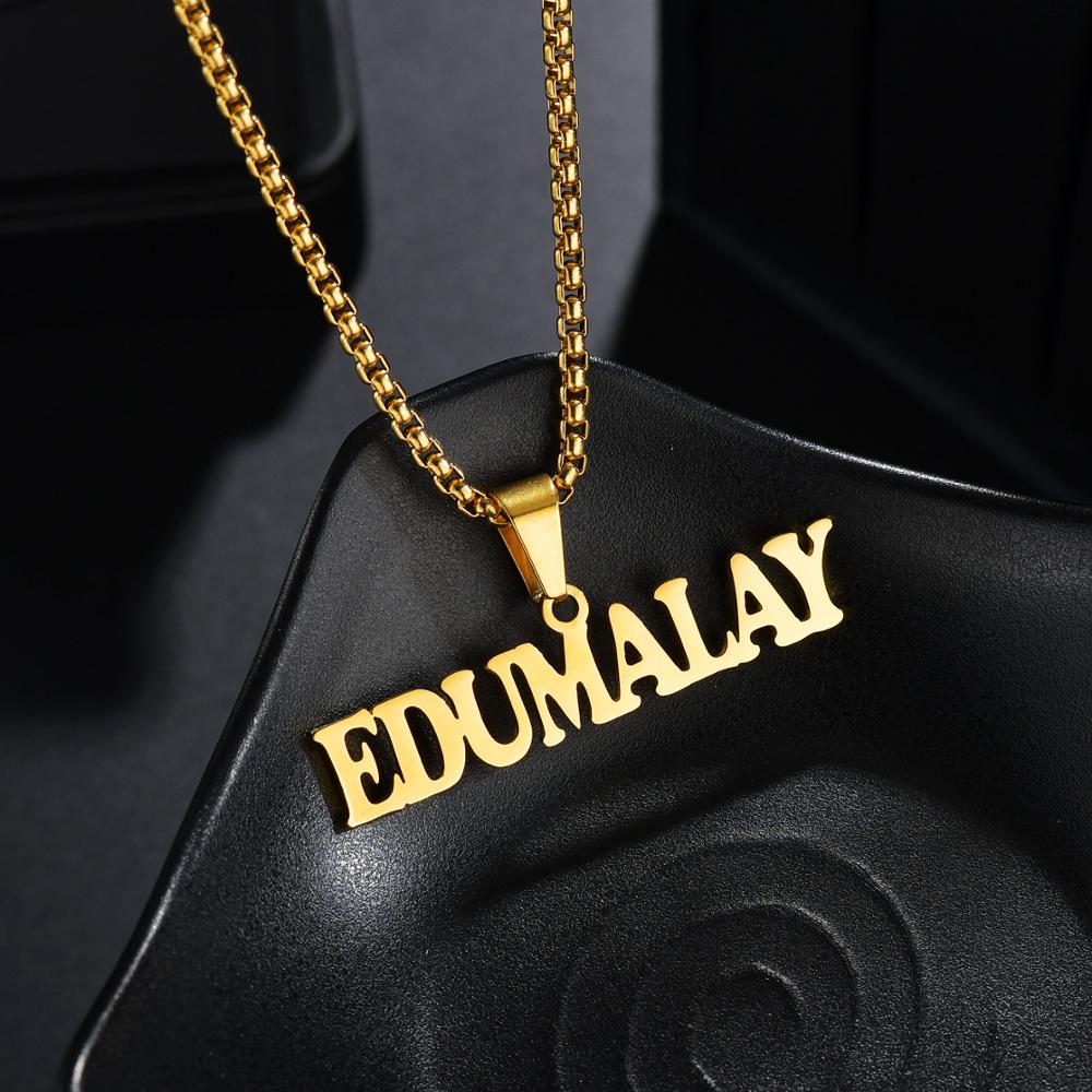 Name Personalized NK Thick Chain Rope Names Nameplate Bold for man