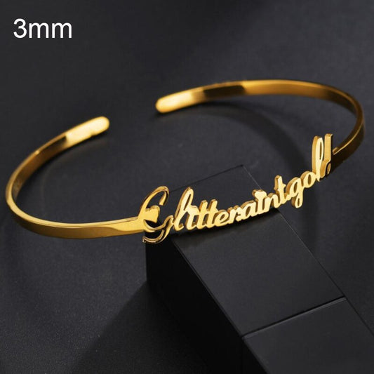 Name Bracelet multiple style Name Cuff Bangles