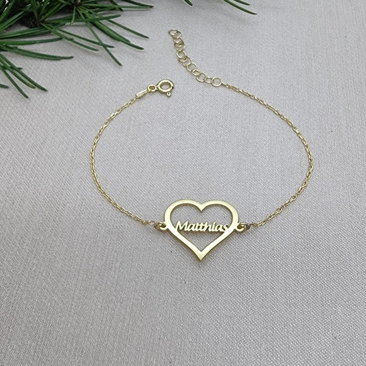 Customized Heartbeat Name Bracelet Handmade Jewelry