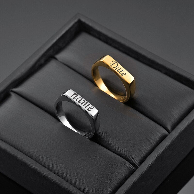 Bague gravée unisexe la plus vendue