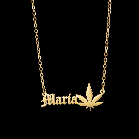 Maple Leaf Heart Snowflake Star Customized Necklace