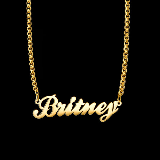 Names pendent with Thick Chain