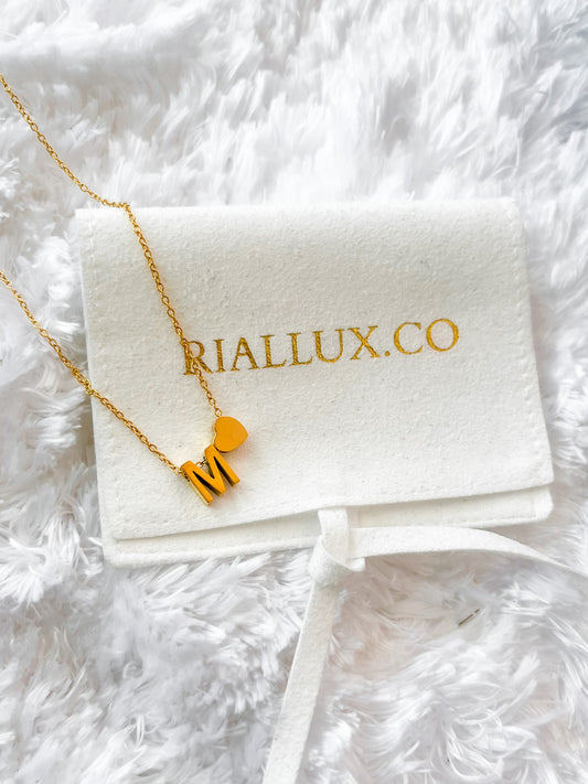 Custom Initial heart choker - waterproof necklace for Woman