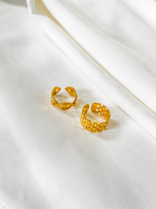 Emerald set x ring set