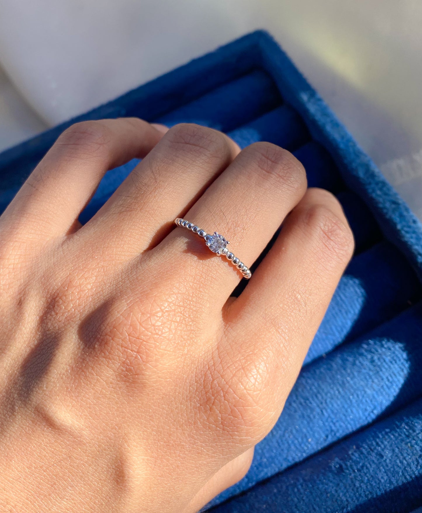 Minimalist promise adjustable ring ( pure silver )