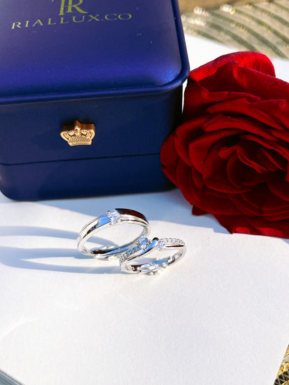 Protector’s promise adjustable Man band couple ring