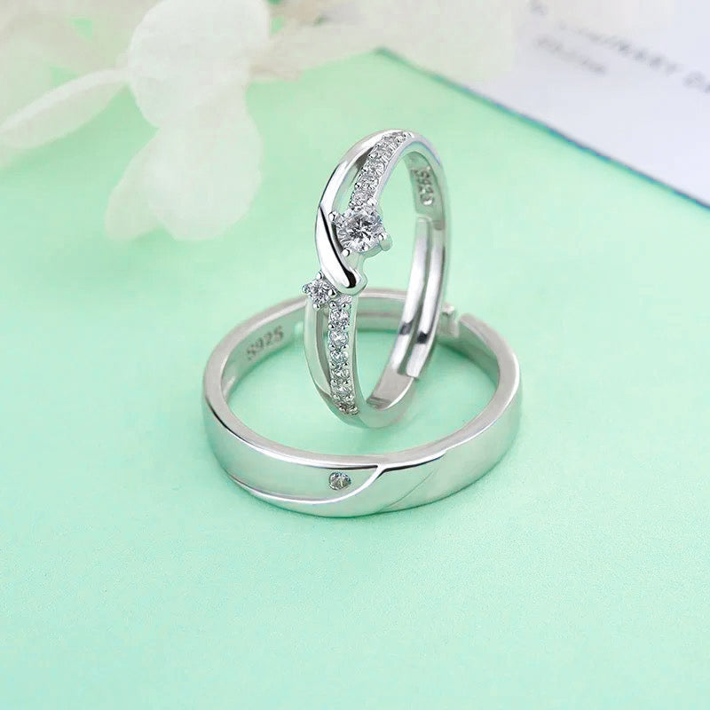 Whisper of love adjustable couple ring