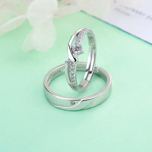 Whisper of love adjustable couple ring