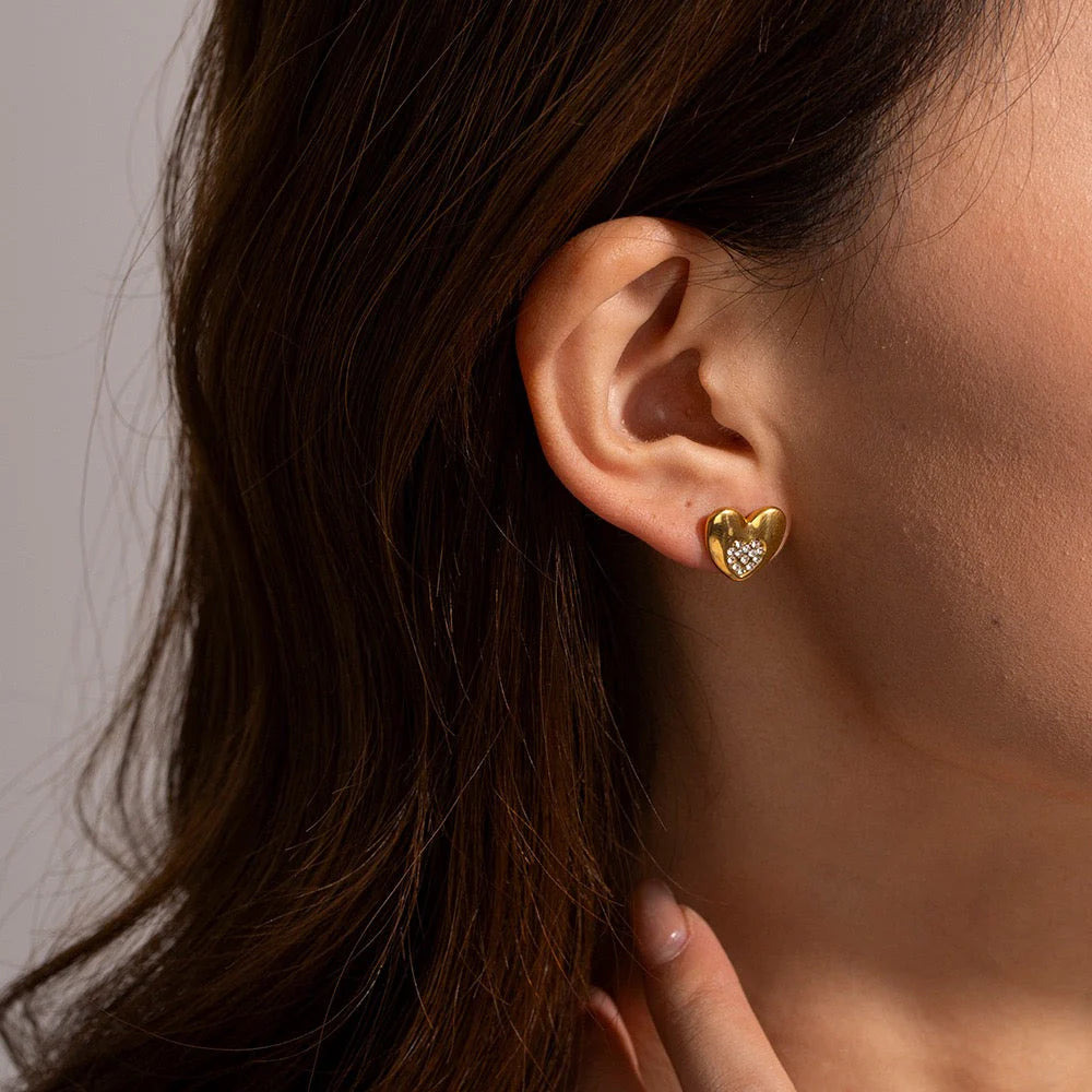 Melika heart earrings