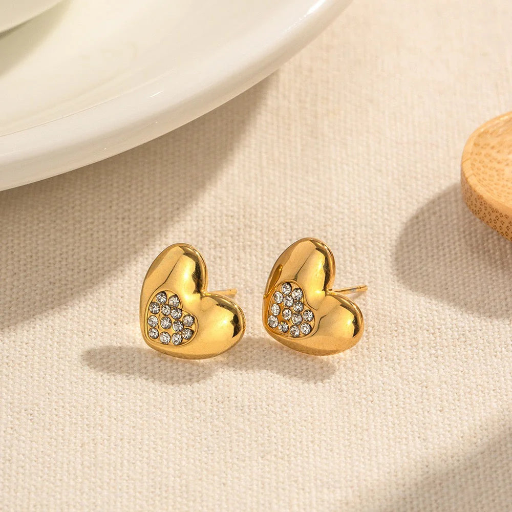 Melika heart earrings