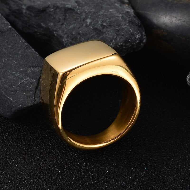 Signature engraving Man ring