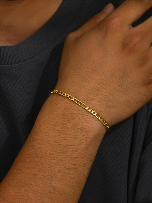 4mm figaro bracelet