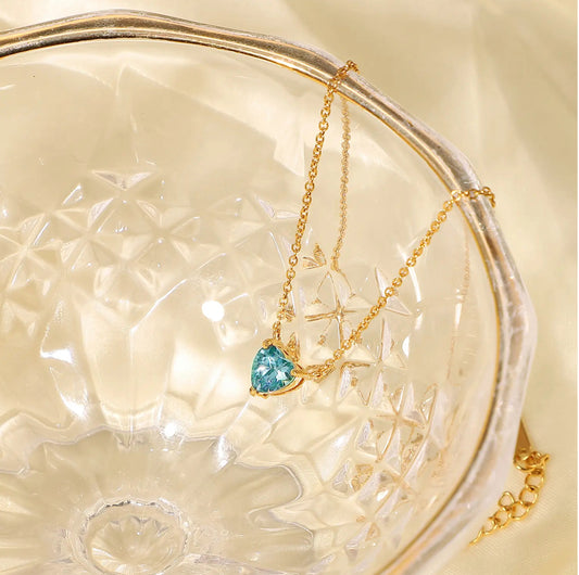 Ocean blue heart with gift box