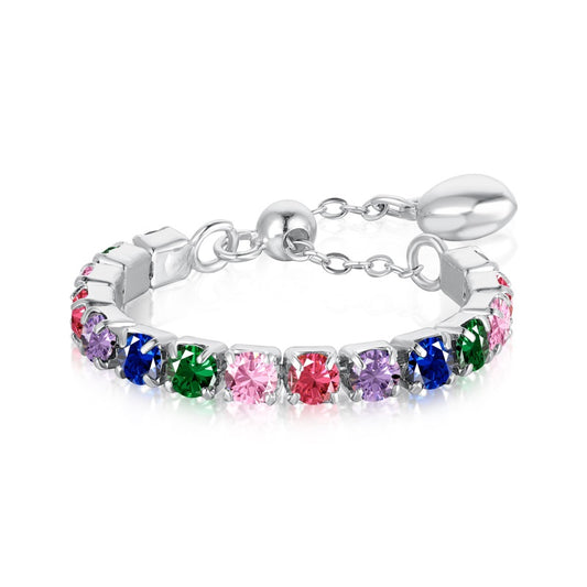 Bague réglable colorée