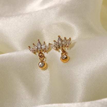 Boucles d'oreilles puces fleur Pera