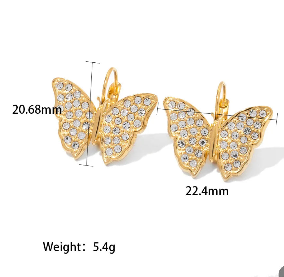 Boucles d'oreilles papillon Winx