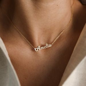 Casual handwriting necklace