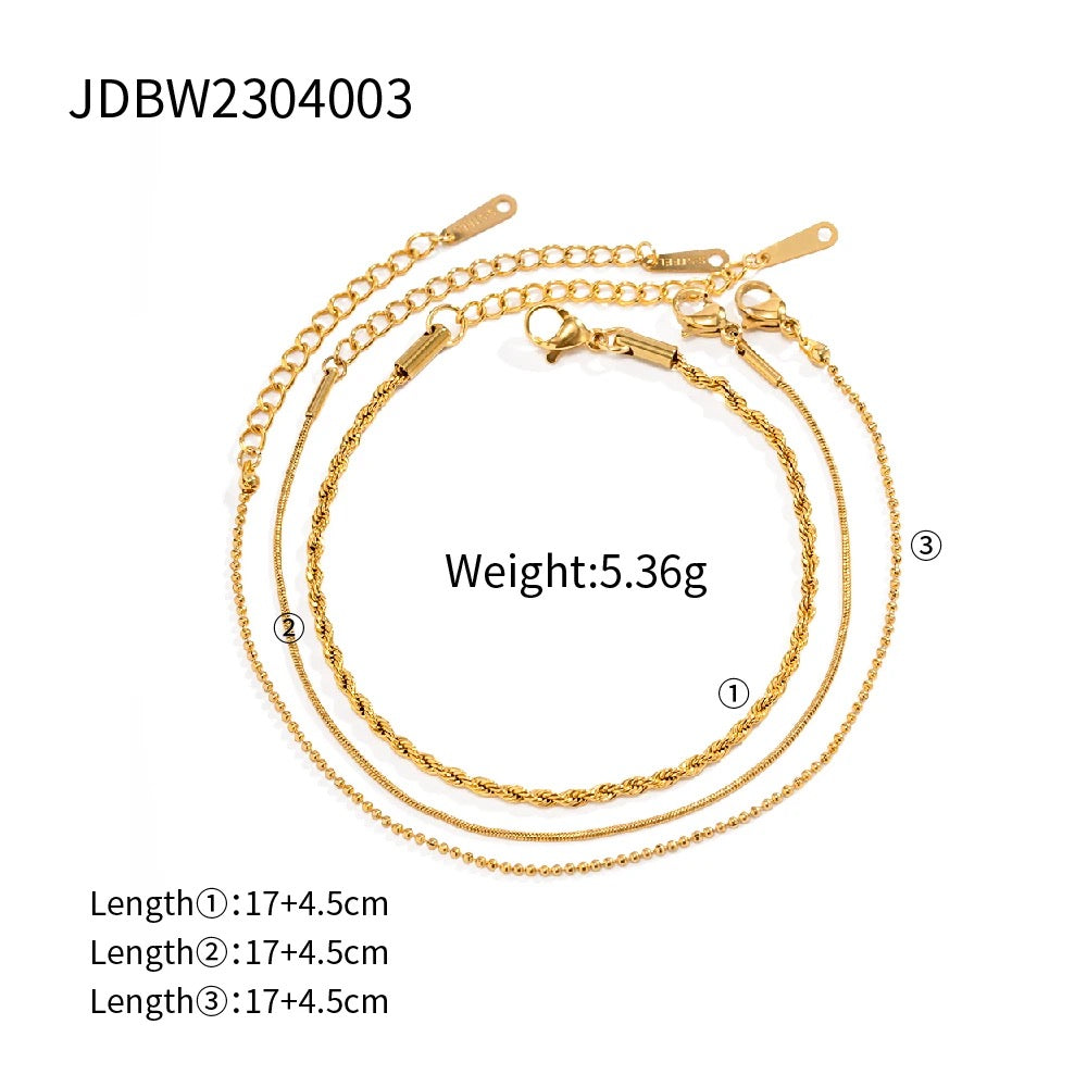 3 bracelets combo délicats
