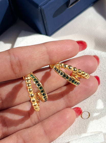 Boucles d'oreilles Devina émeraude