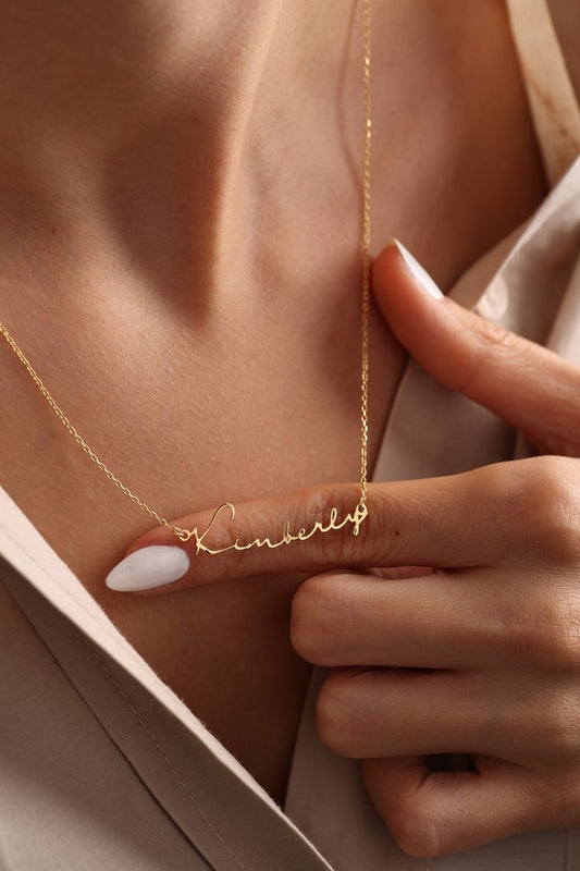 Sweet dainty handwriting necklace
