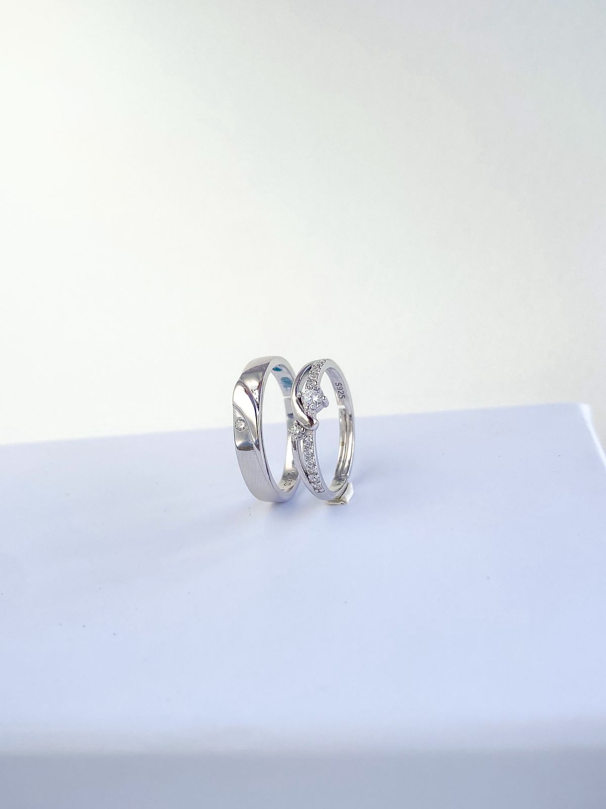 Whisper of love adjustable couple ring