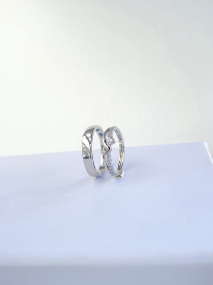 Whisper of love adjustable couple ring