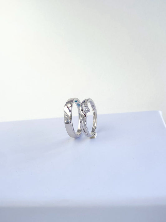 Whisper of love adjustable couple ring