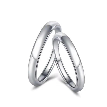 Unity Pure silver adjustable couple ring