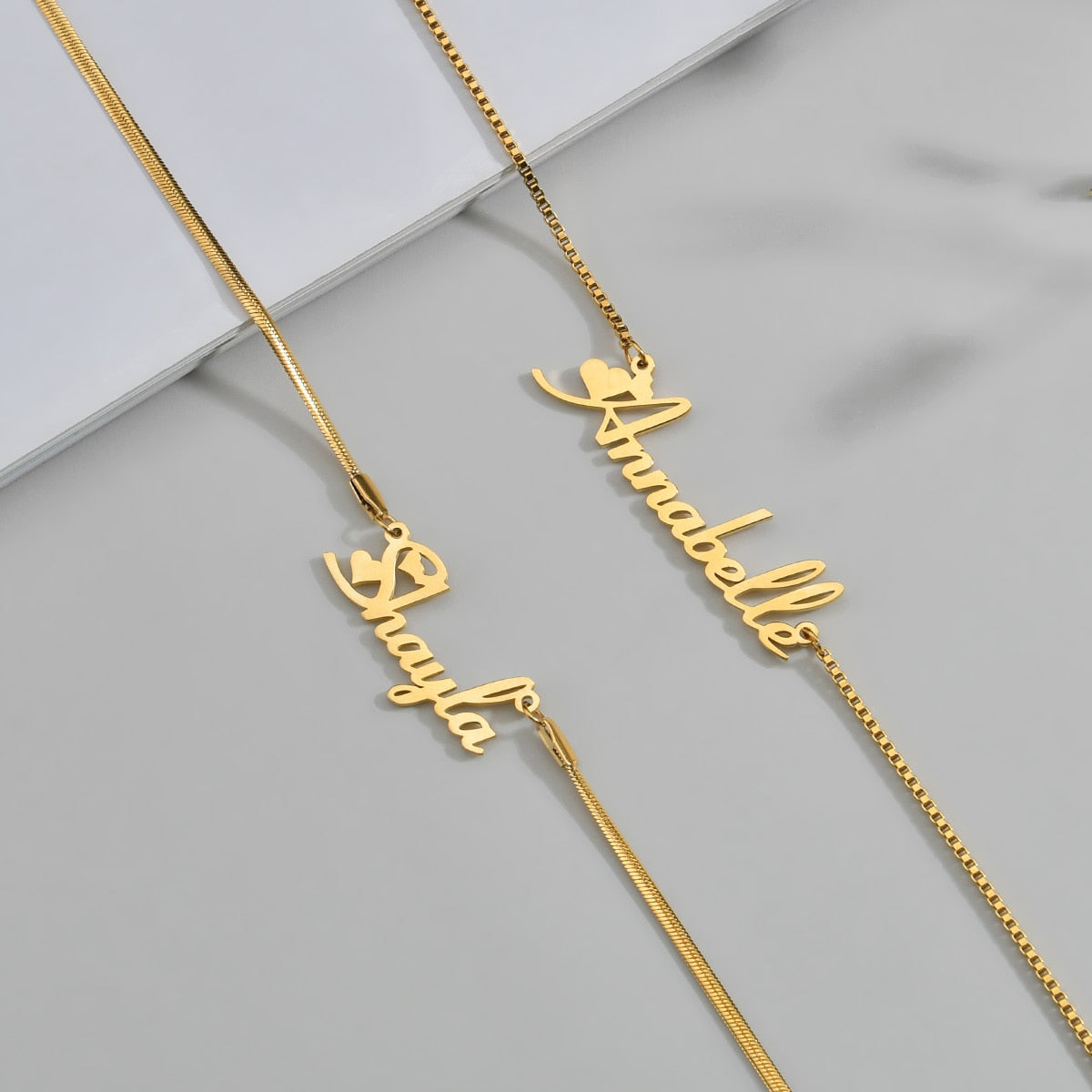 Kamila name  / box chain Name Necklace