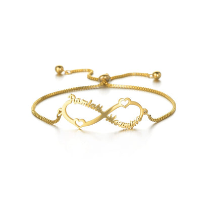 infinity Custom Multiple Names Adjustable Bracelet
