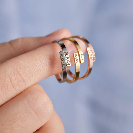 Adjustable Engrave ring