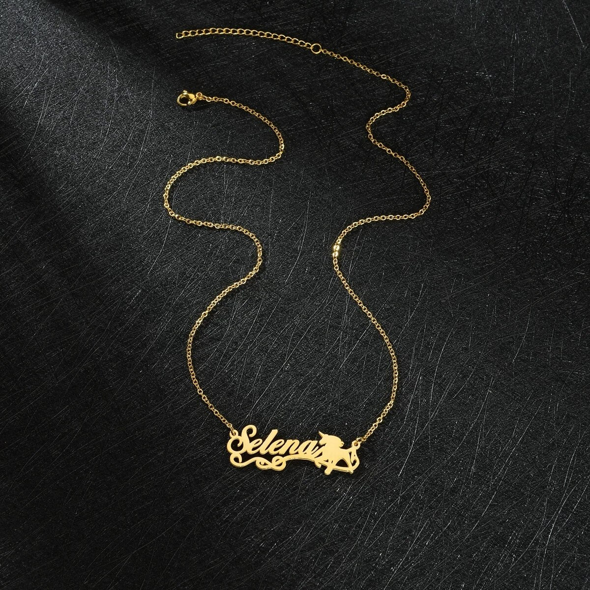 Collier personnalisé Coeur de Dauphin, Licorne personnalisé