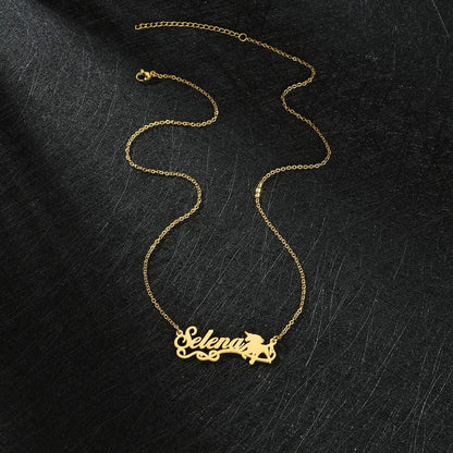 Collier personnalisé Coeur de Dauphin, Licorne personnalisé