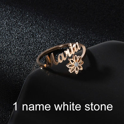 Custom Name Rings Adjustable