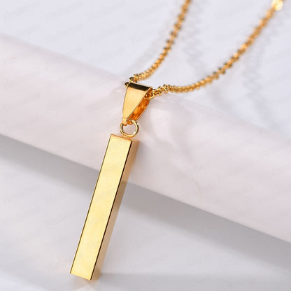 Collier barre gravée