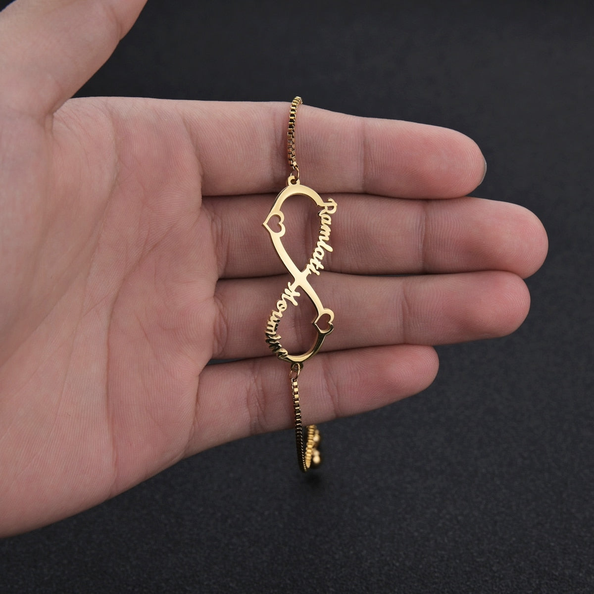 infinity Custom Multiple Names Adjustable Bracelet