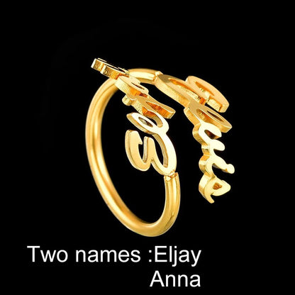 Custom Name Rings Adjustable