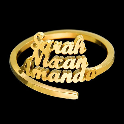 Custom Personalized Name Rings