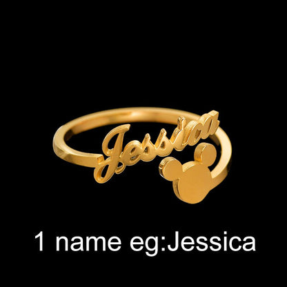 Custom Name Rings Adjustable